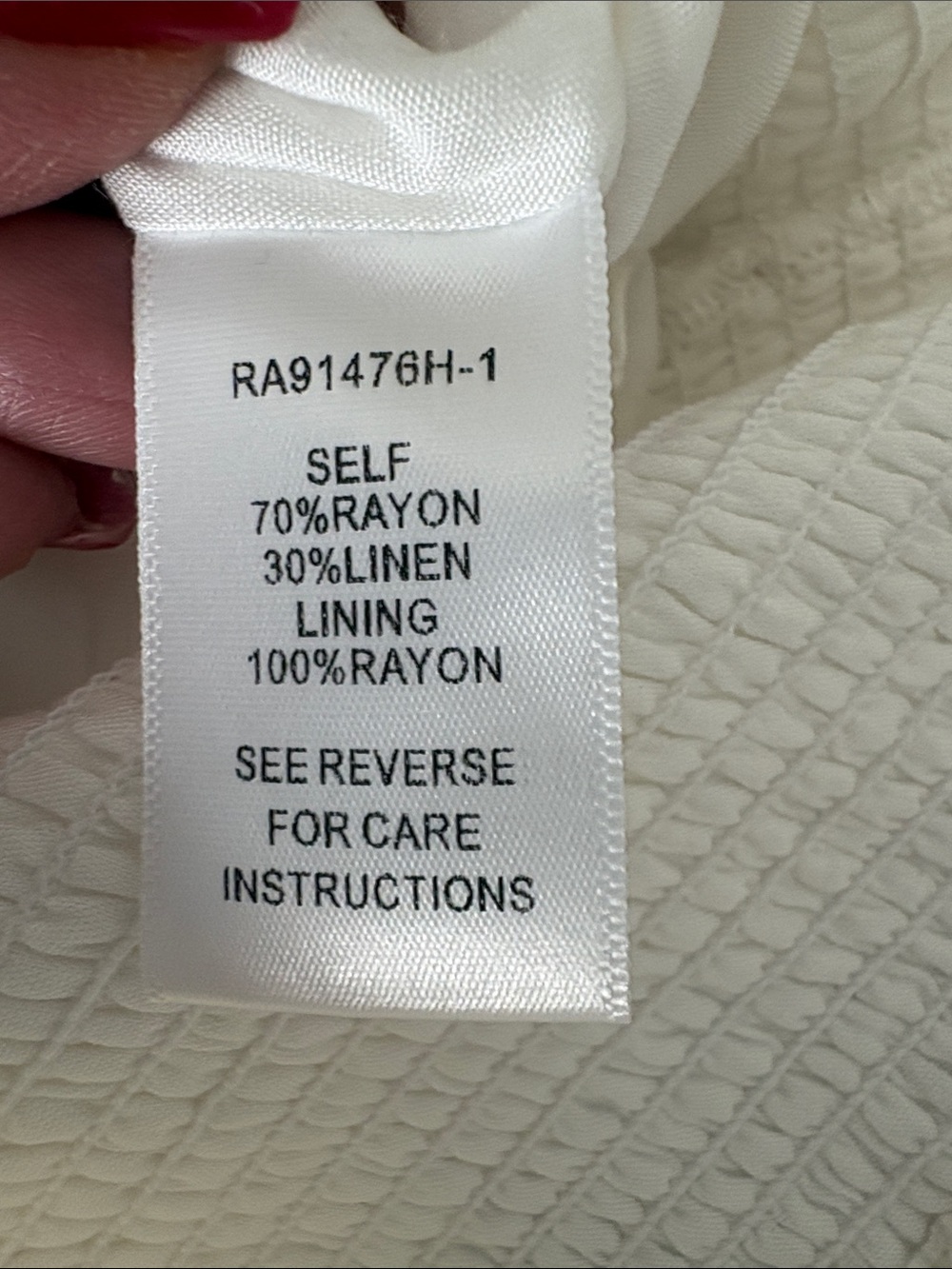 NWOT Aakaa Linen Blend Lined White Palazzo Smocked Waist Pull on Pants SZ S - Picture 4 of 9